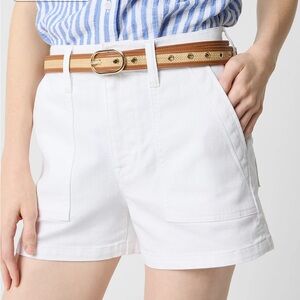 NWOT J. Crew White Utility Denim Short size 25